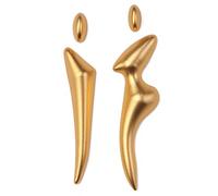 KRXSOBNV, Set di insegne decorative for bagno in alluminio spazzolato for uomo e donna, tridimensionali creative for, for porta con simbolo del water ，Segnaletica per servizi igienici(A)