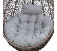KRXSOBNV, Sostituzione del cuscino da esterno for altalena sospesa, solo cuscino for sedia amaca sospesa rotonda e spessa, cuscini for sedia lavabili,Tappetino per altalena(Grey)
