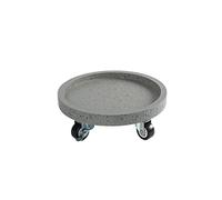 KRXSOBNV, Sottovasi for Piante da Esterno Carrello for con Carrello for Ruote Base for Vaso Fiori for Interno for Rotondo Vaso Vassoio for Acqua for vasi Sottovaso ,Carrello per Piante(A,26cm)