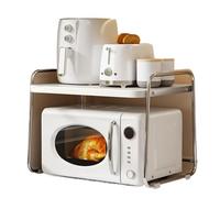 KRXSOBNV, Supporto da banco for microonde in metallo, ripiano for forno tostapane, ripiano portaoggetti in piedi for l'organizzazione del bancone della cucina ,Cremagliera per forno a microonde