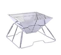 KRXSOBNV, Supporto for Barbecue Pieghevole for Esterno Griglia inceneritore BBQ Fornello a Carbone Strumento for Picnic da Campeggio con Superficie Antiaderente in Acciaio Inossidabile,Griglie per ba