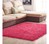 KRXSOBNV, Tappeto di lusso soffice e shag for area lounge Tappeti densi che non perdono pelo morbido al tatto tradizionale chic Ideale for soggiorno, camera da letto ,Tappeti(Rose Red,60x160)