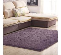 KRXSOBNV, Tappeto di lusso soffice e shag for area lounge Tappeti densi che non perdono pelo morbido al tatto tradizionale chic Ideale for soggiorno, camera da letto ,Tappeti(Gray Purple,50x80)