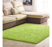 KRXSOBNV, Tappeto di lusso soffice e shag for area lounge Tappeti densi che non perdono pelo morbido al tatto tradizionale chic Ideale for soggiorno, camera da letto ，Tappeti(Green,80x160)