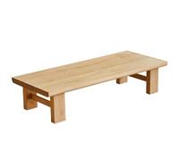 KRXSOBNV, Tavolo basso da tè, per sala da pranzo, in legno massello, per soggiorno, mobili in legno, poggiapiedi (colore legno, 60 x 35,6 x 30,5 cm)