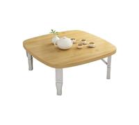 KRXSOBNV, Tavolo da pavimento per mangiare, tavolino da tè e caffè, tavolo basso per studio per camera da letto, sala da tè e esterni, mobili in stile autentico, poggiapiedi (A, 70 x 70 x 35 cm)