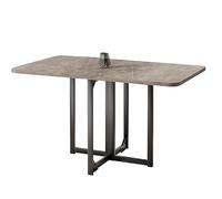 KRXSOBNV, Tavolo da pranzo pieghevole, tavolo da pranzo salvaspazio, tavolo da pranzo versatile, tavolo pieghevole leggero, montaggio facile, 4-6 persone ，Tavolo da pranzo pieghevole(Grå,L 140CM/55.1I