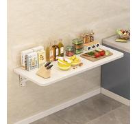KRXSOBNV Tavolo pieghevole a ribalta con montaggio a parete for cucina e sala da pranzo, scrivania pieghevole for computer portatile con staffe, tavolo da lavoro salvaspazio(L70xW30cm/L28xW12in)