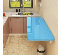KRXSOBNV, Tavolo pieghevole resistente con ribalte a parete, scrivania da cucina e da pranzo for piccoli spazi, blu, 70 x 30 cm, capacità di carico di 70 kg.,Tavolo pieghevole a parete(Blue,60x40cm/2