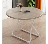 KRXSOBNV, Tavolo pieghevole rotondo, tavolo da pranzo salvaspazio, tavolo pieghevole leggero con piano spesso e robusta struttura in metallo ，Tavolo da pranzo pieghevole(E,60cm)
