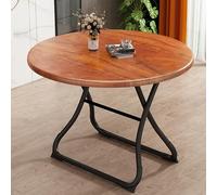 KRXSOBNV, Tavolo pieghevole rotondo, tavolo da pranzo salvaspazio, tavolo pieghevole leggero con piano spesso e robusta struttura in metallo ，Tavolo da pranzo pieghevole(B,70cm)