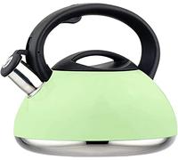 KRXSOBNV, Teiere con fischio Caffettiera da campeggio chirurgica con fischio con teiera ergonomica termica,Bollitori per tè(Green)