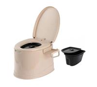 KRXSOBNV, Toilette portatile con sedile, coperchio, maniglie e portarotolo, pentola da camera unisex con sputacchiera compatta for campeggio interno ed esterno,Orinatoio