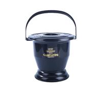 KRXSOBNV, Vaso da camera con manico, padella WC portatile orinatoio sputacchiera vasino pipì secchio for donna incinta anziani adulti,Orinatoio(Black,22.5cm)