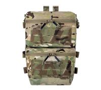 KRYDEX GEAR Tactical Back Panel Doppio Pouch Assault Zip On Modulare Zaino per V5 gilet, Mc, 11.5 x 8.25 inches, Tattico