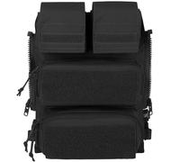 KRYDEX GEAR Zaino modulare tattico con cerniera per gilet JPC2.0 CPC AVS Zipper Molle Pannello posteriore, Bk, L, Tattico
