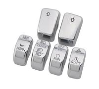 KRYDN Chrome Moto Manubrio Comandi Interruttore Caps Pulsante Cover Accessori compatibili con Harley 14-UP XL 12-17 Dyna 11-15 Softail