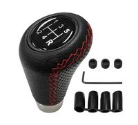 KRYMSON 1 pezzo leva del cambio a 5 marce per auto con accessori, leva del cambio manuale in pelle, pulsante di decorazione auto, accessori, adatto per la maggior parte delle auto