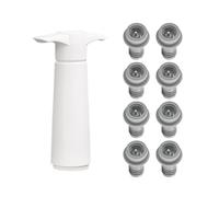 KRYMSON 1 pompa sottovuoto per bottiglie di vino, 8 tappi sottovuoto per vino, tappi sottovuoto per vino, tappi sottovuoto per vino, accessori per vino, pompa per vuoto, adatta per vino rosso, vino