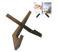 KRYMSON 1 supporto per libri di cucina color antracite, supporto per libri di cucina in legno, portatile, stabile e multifunzionale