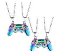 KRYMSON 2 catene magnetiche, per partner, coppie, catenine dell'amicizia, adatte per buoni amici, coppie o amanti dei giochi (colori iridescenti), misura unica, No