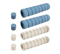 KRYMSON 4 custodie protettive per maniglia della porta, antistatiche, anti-collisione, per bambini, per ristoranti, scuole, stanze (color crema + blu)