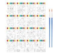 KRYMSON Dipinto ad acquerello, 2 pezzi, con 2 penne, libro ad acquerello per bambini, acquerello animale, oceano, libro d'acqua per bambini, set da pittura per bambini