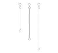 KRYMSON Estensioni della collana, 3 pezzi, estensioni della collana, in argento Sterling 925, estensioni della cavigliera, accessori per gioielli, Argento