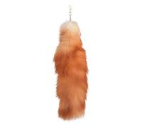 KRYMSON Portachiavi a Coda di Volpe in Morbido Peluche per Auto, Colore: Arancione, 46