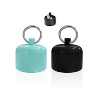 KRYMSON Portagioie Portatile, 2 Pezzi, Mini Con Portachiavi, Scatola (Nero, Blu)