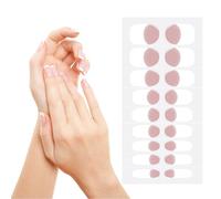 KRYMSON Set di 18 adesivi per manicure francese, adesivi per unghie in gel semi-indurito, impermeabili, durevoli
