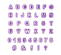 KRYMSON Set di 40 Tagliapasta per Fondente - Alfabeto, Numeri, Biscotti