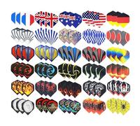 KRYMSON Set di 90 alette per freccette, accessori durevoli, protezione volo, ali intercambiabili per freccette e freccette