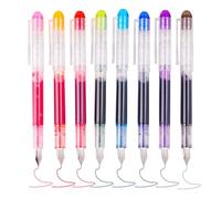 KRYMSON Set di penne senza inchiostro, 8 pezzi, matite colorate, punta fine, asciugatura rapida, adatto per calligrafia e pittura