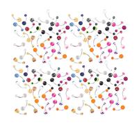 KRYMSON Set Di Unghie Per Unghie Ipoallergeniche Da 50 Pezzi, Gioielli Per Piercing Impermeabili E Resistenti Al Sudore, Unghie Con Lingua Curva in Acciaio Inossidabile