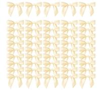 KRYMXAR 50 fiocchi bianchi, 9 cm x 9 cm, decorazione per auto, fiocchi regalo per patente di guida e specchio auto, fiocco rosa