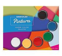 Kryolan Pintura Water Color Palette con pennello e spugna - Pintura 1 - 6 colori, lavabile, vegano, senza profumo, senza parabeni, senza glutine, ideale per trucchi per bambini, feste, carnevale,