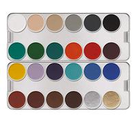 Kryolan TRUCCO TAVOLOZZA vari formati make up bodypainting (Aquacolor, 24 colori 01108K)