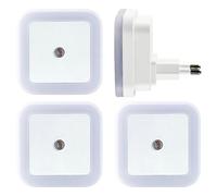 Kryolithm 3 Pezzi Luce Notturna da Presa, luce notturna sensore movimento, Luci Notturne LED Auto-Accensione 3 Modalità (ON/OFF/AUTO) per Camera Bambini, Bagno, Corridoio - Luce Calda