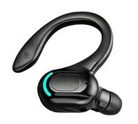 Kryolithm Auricolare mono Bluetooth wireless, durata della batteria di 20 ore, kit vivavoce V5.2 con microfono con cancellazione del rumore per Android, PC, ufficio, sport, auricolare rotante a 360°
