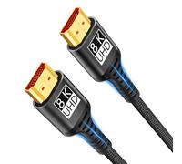 Kryoza Cavo HDMI 1 Metri 2.1,Cavo HDMI 1m 8K@60Hz 4K@120Hz 7680P Ultra High Speed Supporta HDR10 3D eARC HDCP2.2&2.3,Compatibile con PS5/4 X-Box/HDTV/Blu-ray Player/Proiettore/Monitor/PC