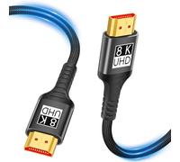 Kryoza Cavo HDMI 5 Metri 2.1,Cavo HDMI 5m 8K@60Hz 4K@120Hz 7680P Ultra High Speed Supporta HDR10 3D eARC HDCP2.2&2.3,Compatibile con PS5/4 X-Box/HDTV/Blu-ray Player/Proiettore/Monitor/PC