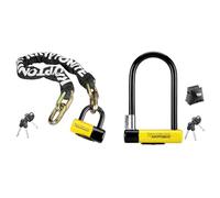 Kryptonite 999485 Catena Per Bicicletta, 100 Cm X 15 Mm & 002154 New-U - New York Lock Standard - Antifurto Per Bici, 10,2 Cm X 20,3 Cm, Giallo, 1Pz.