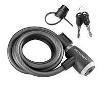 Kryptonite KryptoFlex 1218 Cavo Antifurto con Chiave, Sicurezza 2/10 | Cavo in Acciaio Intrecciato da 12 mm, Sistema Easy-Click, Supporto Incluso, 0,79 kg, 180 cm