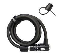 Kryptonite KryptoFlex 1218 Combo Cavo Antifurto a Combinazione | Sicurezza 2/10, Cavo in Acciaio Intrecciato da 12 mm, Combinazione Reimpostabile a 4 Cifre, Supporto Incluso, 0,75 kg, 180 cm