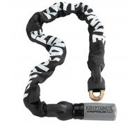 Catena Kryptolok Series 2 con Chiave, 1200mm x 9mm, Argento/Nero - Protezione Antifurto per Biciclette