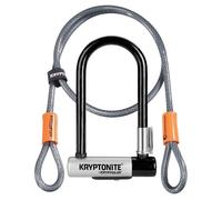 Kryptonite Lucchetto U-Lock KryptoLok Mini-7 con Cinghia KryptoFlex 4 Nero/Argen