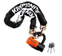Kryptonite New York Cinch Ring 1213 Catena Antifurto con Lucchetto a U Mini | Sicurezza 9/10, Acciaio al Manganese Temprato da 12 mm, Cinch Ring Integrato, per Bici, E-bike, Scooter, Moto, 4,79kg, 130 cm