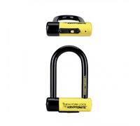 Kryptonite New York Mini U-Lock 18mm - Sicurezza 10/10 - Antifurto Bici Giallo/Nero