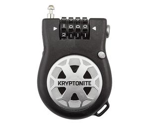 Kryptonite R2 Retractor Cavo di Sicurezza Retrattile a Combinazione | Cavo Retrattile in Acciaio da 2,4 mm, Combinazione Reimpostabile a 4 Cifre, 0,18 kg, 90 cm